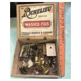 Wooden fig box with old hardware