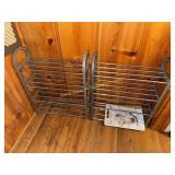 2 metal shoe racks