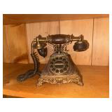 Vintage touch tone phone in antique style