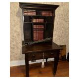 Antique secretary desk with bookcase hutch- no