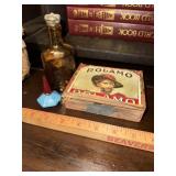 Vintage perfume and cologne bottles with