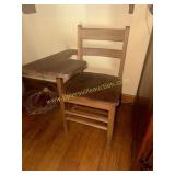 Wooden school desk
