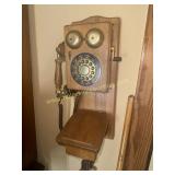 Replica oak wall phone