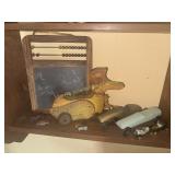 Vintage toys- duck pull toy, pinewood derby cars