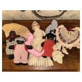 Dolls, bonnets, crochet