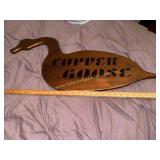Wooden Copper Goose sign