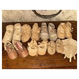 Vintage baby shoe collection