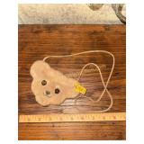 Vintage Steiff teddy bear head purse