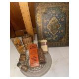 Vintage apothecary tins, bottles