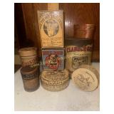 Vintage advertising tins and cartons household