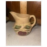 Watt pottery apple 3 leaf cream Pitcher #15