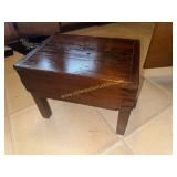 Primitive footstool with storage