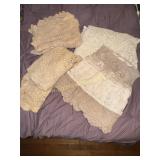 Crochet and lace table linens