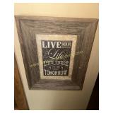 Framed inspiration art