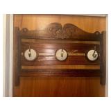 Vintage oak coat rack