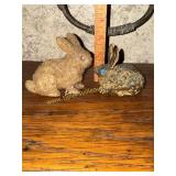 2 vintage rabbits