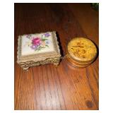 2 vintage trinket boxes