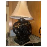 Vintage plastic coffee grinder lamp
