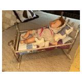 Antique doll bed