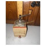 Vintage wood coffee grinder