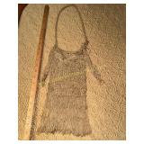 Vintage French macrame lace fringed purse