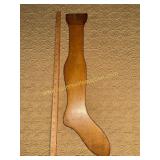 Antique wooden stocking stretcher Jos T Pearson