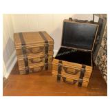 Stacking decorative suitcase boxes