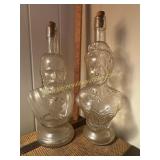 Vintage Italian royal bust bottles- king Victor