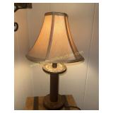 Wooden spool lamp