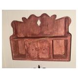 Primitive painted wall shelf