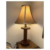 Wooden spool lamp