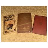 3 antique books- salads, games and poems
