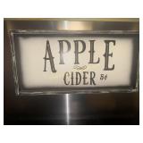 Modern apple cider sign