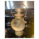 Antique brass motorcar side lamp possibly Lucas