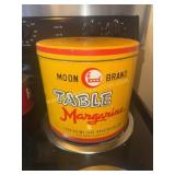 Vintage tsukishima moon brand table margarine tin