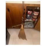 Primitive handmade hearth whisk broom