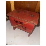 Red shoe shine box