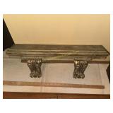 Painted wall shelf ledge