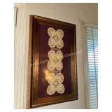 Framed table lace doilie