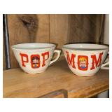 Vintage mom and pop mugs