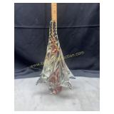 Murano style art glass red swirl Christmas tree
