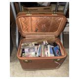 Vintage case of cassette tapes