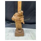 Wood carved folk art fiddler