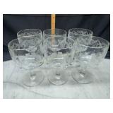 Set of 6 Bartlett Collins frosted grape and leaf