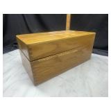 Vintage oak file card box