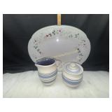 Pfaltzgraff cream/sugar and platter
