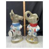Vintage Jim Beam political whiskey decanters-