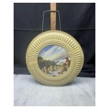 Vintage Hand painted tin chimney flue cover