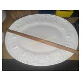 Extra large ceramic acorn platter