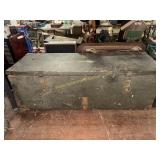 Vintage military GI barracks footlocker